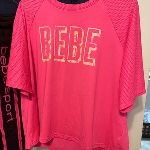 Bebe Sports Wear Set- like new polyester set.. Pants are a Large. The top is XL.